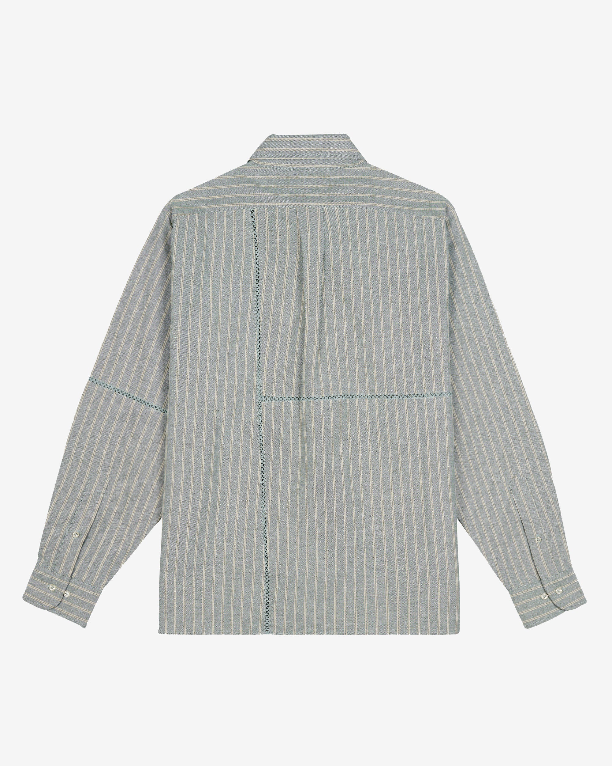 Brain Dead - Brooks Brothers Men's California Patchwork Oxford Shirt - (Green) view 2, Click to Zoom in