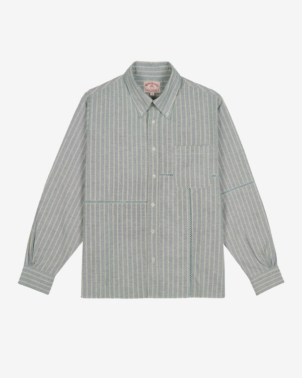 Brain Dead - Brooks Brothers Men's California Patchwork Oxford Shirt - (Green)