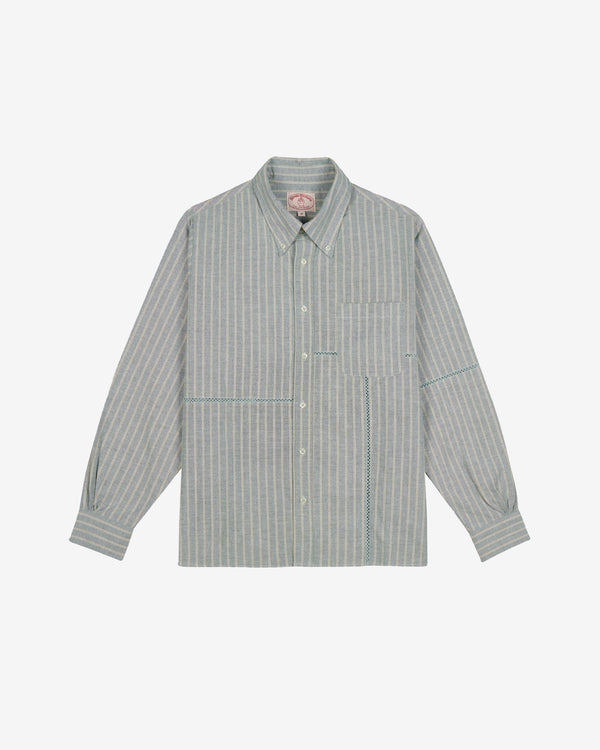 Brain Dead - Brooks Brothers Men's California Patchwork Oxford Shirt - (Green)