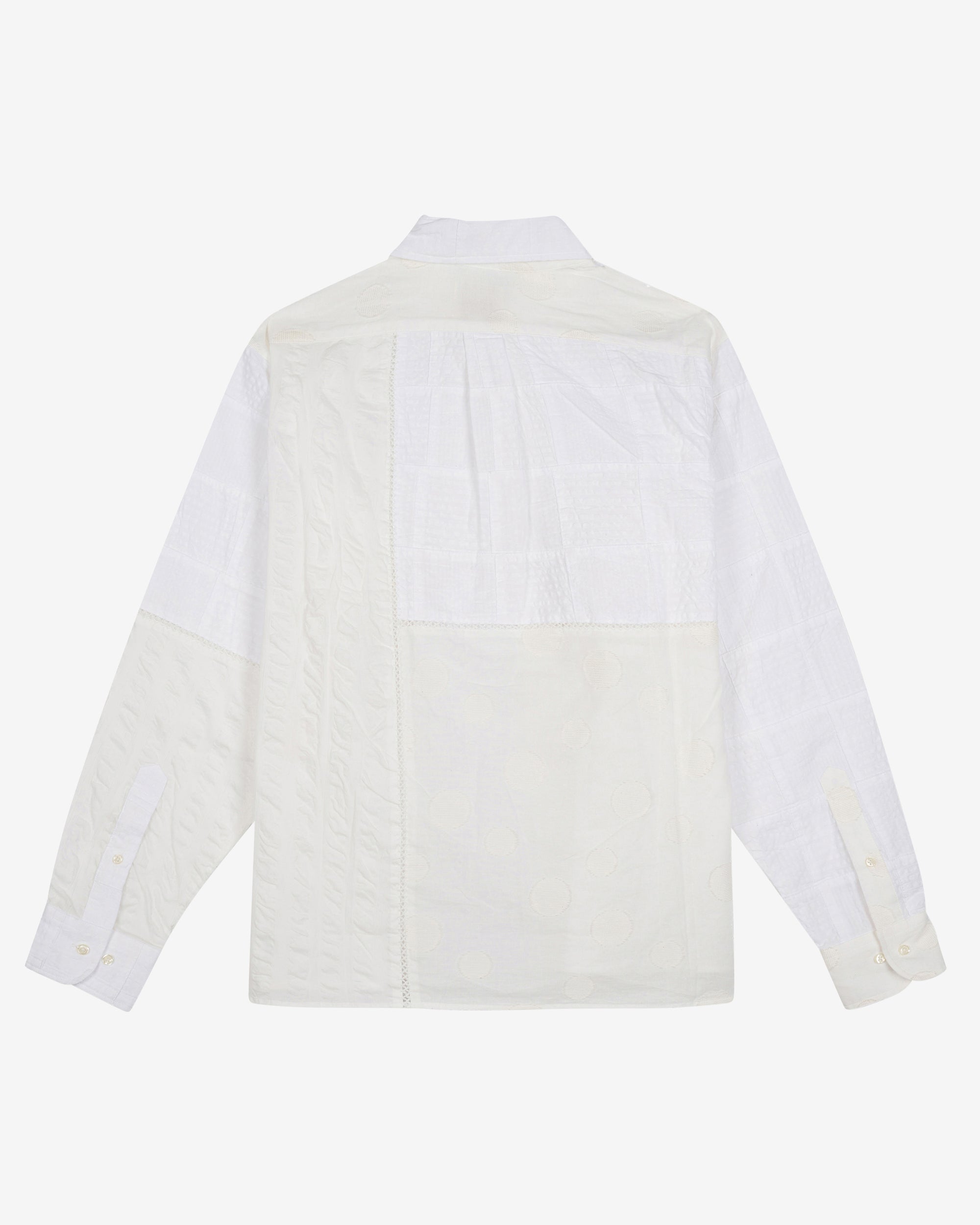 Brain Dead - Brooks Brothers California Men's Patchwork Oxford Shirt - (White/Multi) view 2, Click to Zoom in