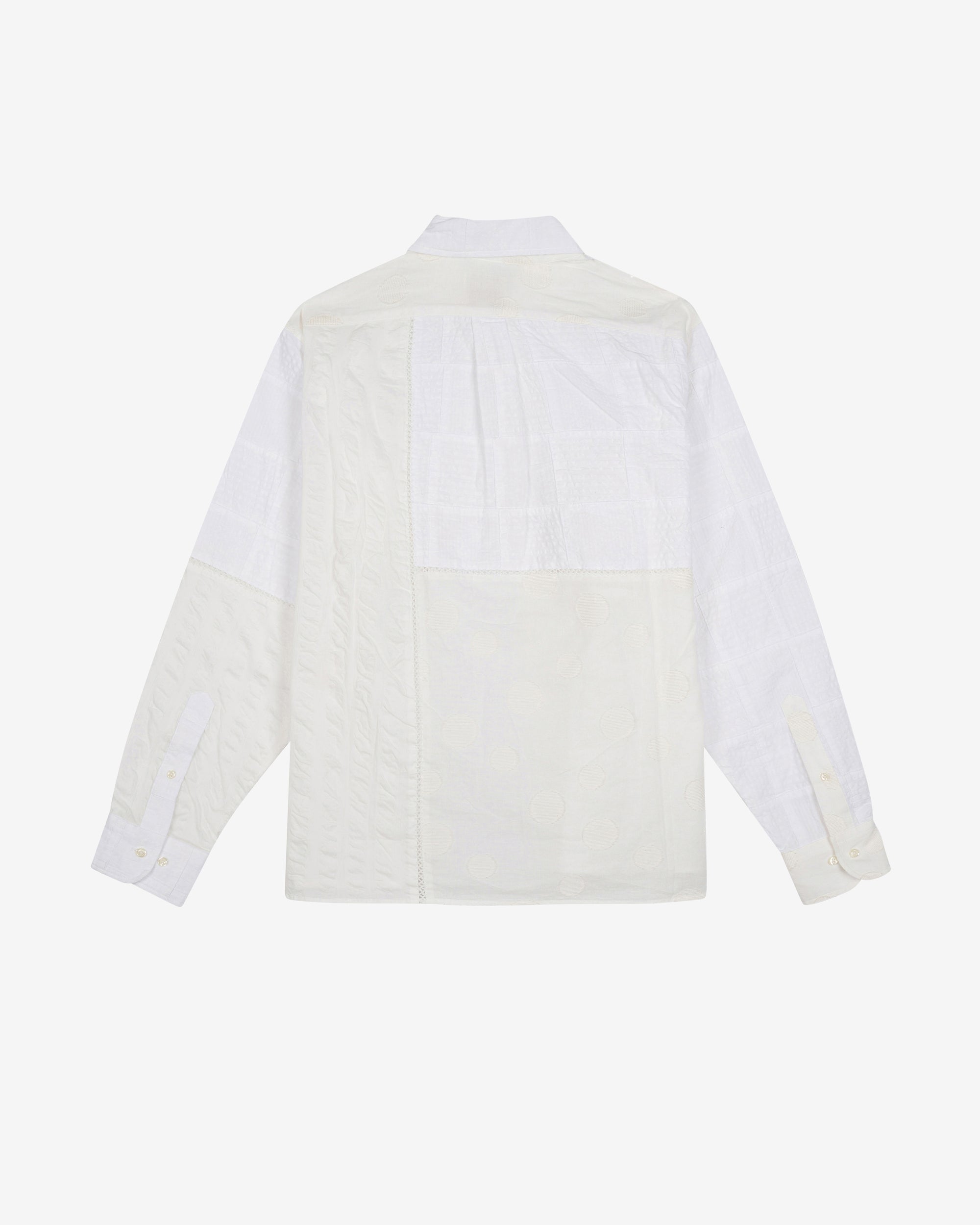 Brain Dead - Brooks Brothers California Men's Patchwork Oxford Shirt - (White/Multi) view 2, Click to Zoom in