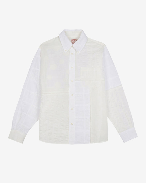 Brain Dead - Brooks Brothers California Men's Patchwork Oxford Shirt - (White/Multi)