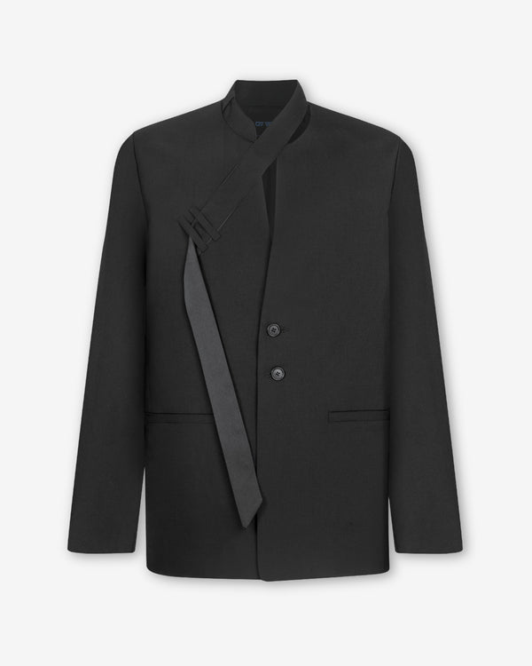 AV Vattev - Men's Scarf Blazer - (Black)