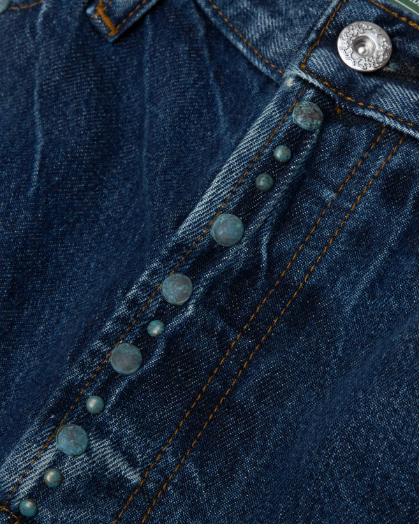Denim Tears - Men's Rhinestone Baggy Denim Jeans - (Dark Wash)