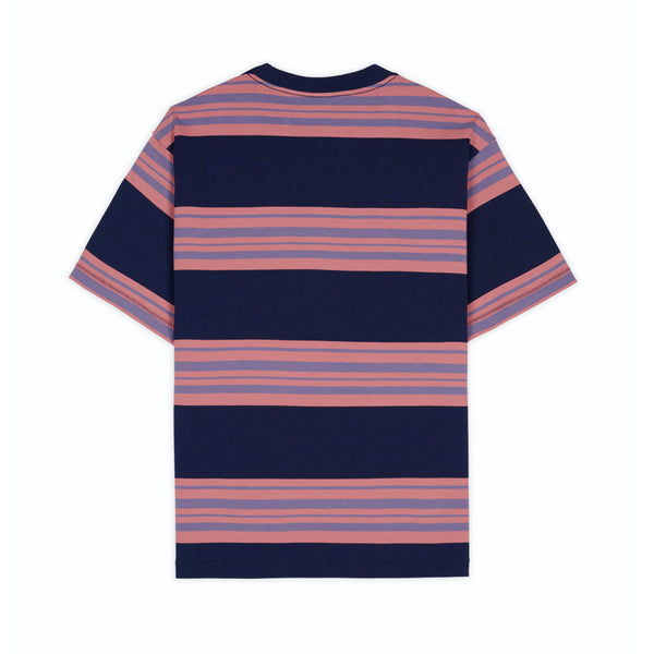Brain Dead - Men's Baker Striped Pocket T-Shirt - (Navy)