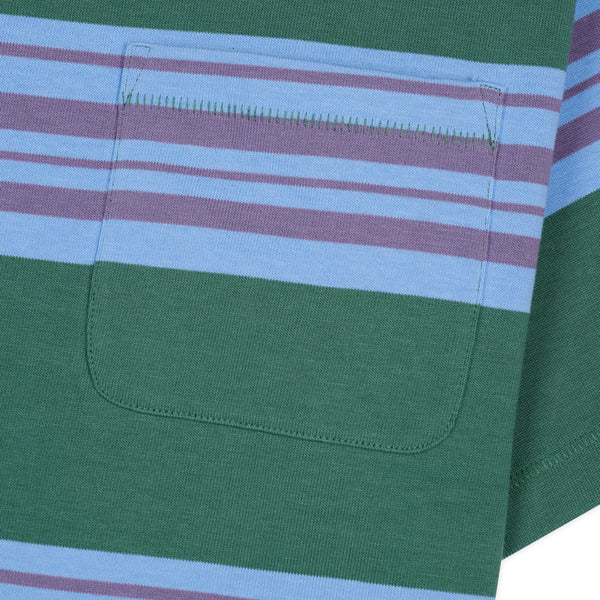 Brain Dead - Men's Baker Striped Pocket T-Shirt - (Green)