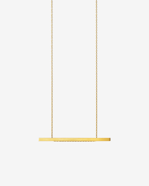 Shihara - Women's Bar Matte Necklace - (Yellow Gold)