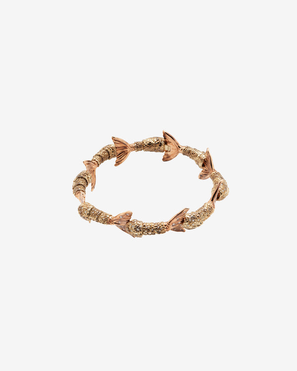 Bibi Van Der Velden - Women's Mermaid Tails Bracelet - (White Gold/Rose Gold)