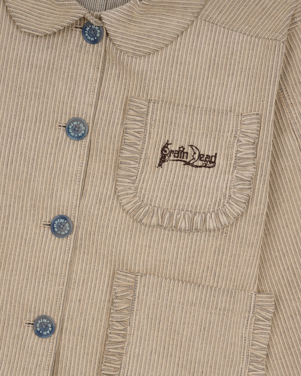 Brain Dead - Men's Boxy Ruffle Jacket - (Natural)