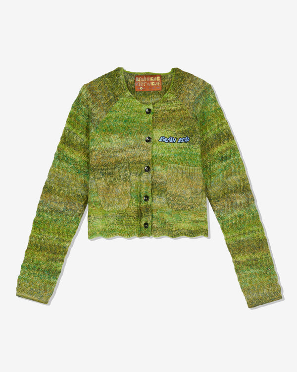 Brain Dead - Women's Isa Scalloped Cardigan - (Green/Multi)