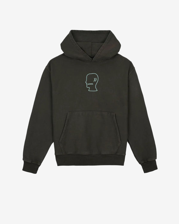 Brain Dead - Men's 3D Embroidered Logohead Garment Dyed Hoodie - (Brown)