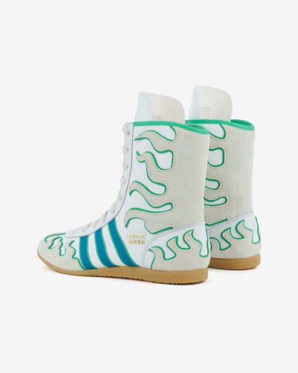 Brain Dead - Men's Adidas Japan Hi Sneakers - (White/Blue)