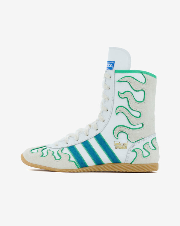 Brain Dead - Men's Adidas Japan Hi Sneakers - (White/Blue)