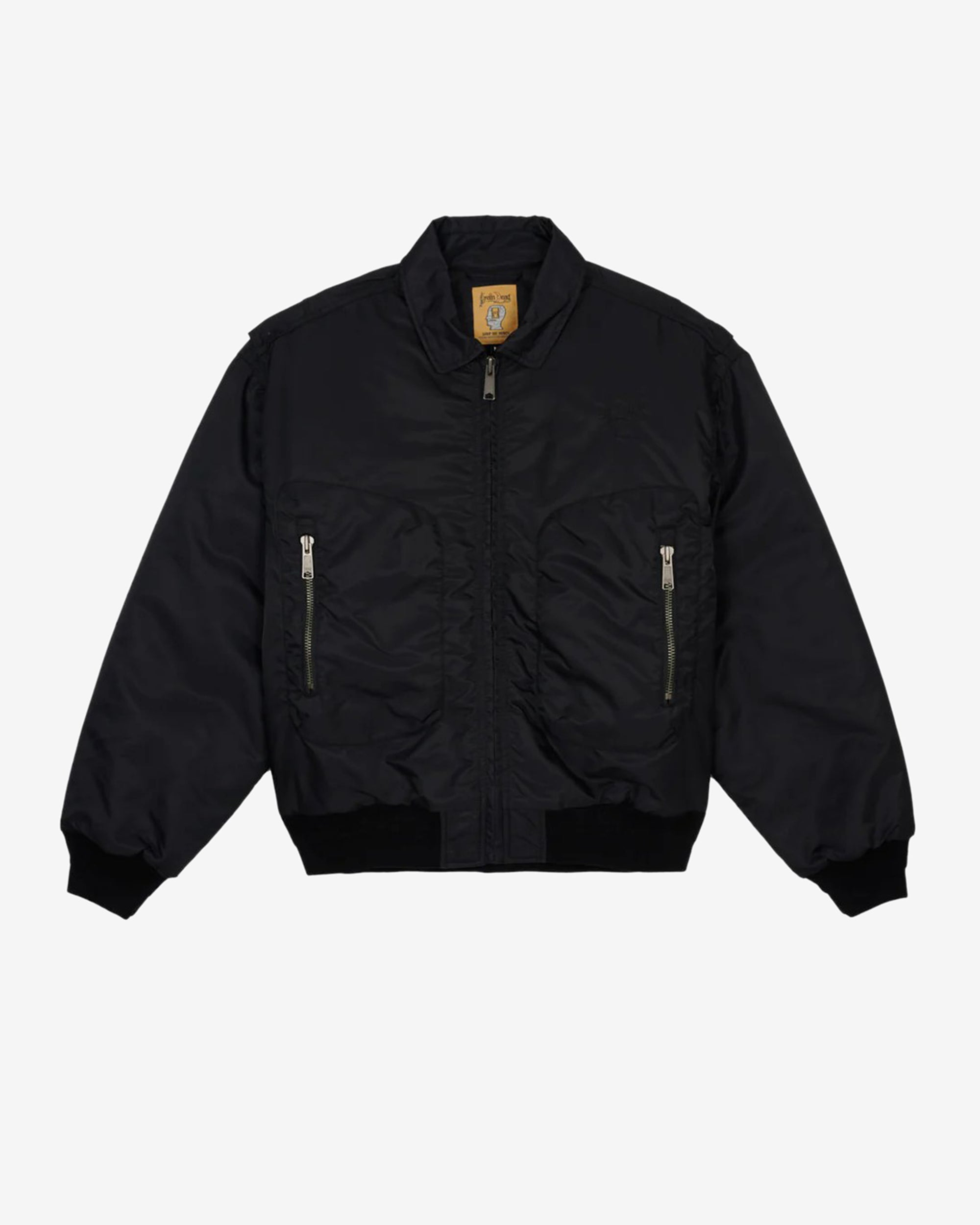 Brain Dead - Men's Emboidered 3D Flight Jacket - (Black) view 1, Click to Zoom in