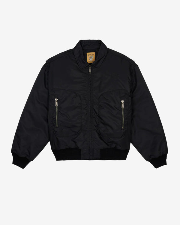 Brain Dead - Men's Emboidered 3D Flight Jacket - (Black)