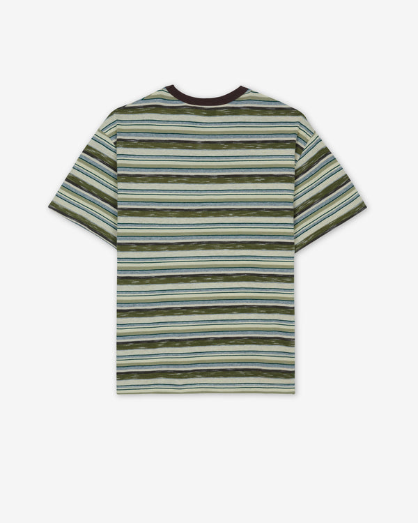 Brain Dead - Mens' Toni Stripe T-Shirt - (Olive)