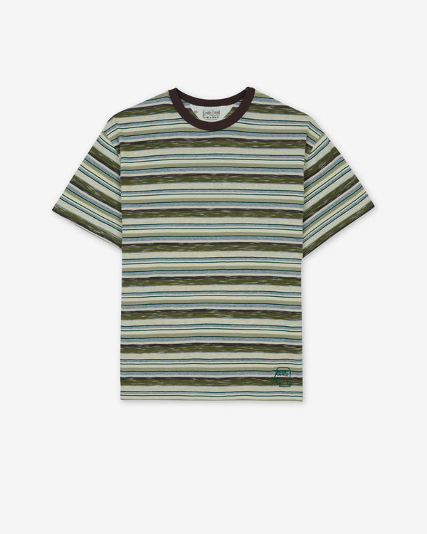 Brain Dead - Mens' Toni Stripe T-Shirt - (Olive)