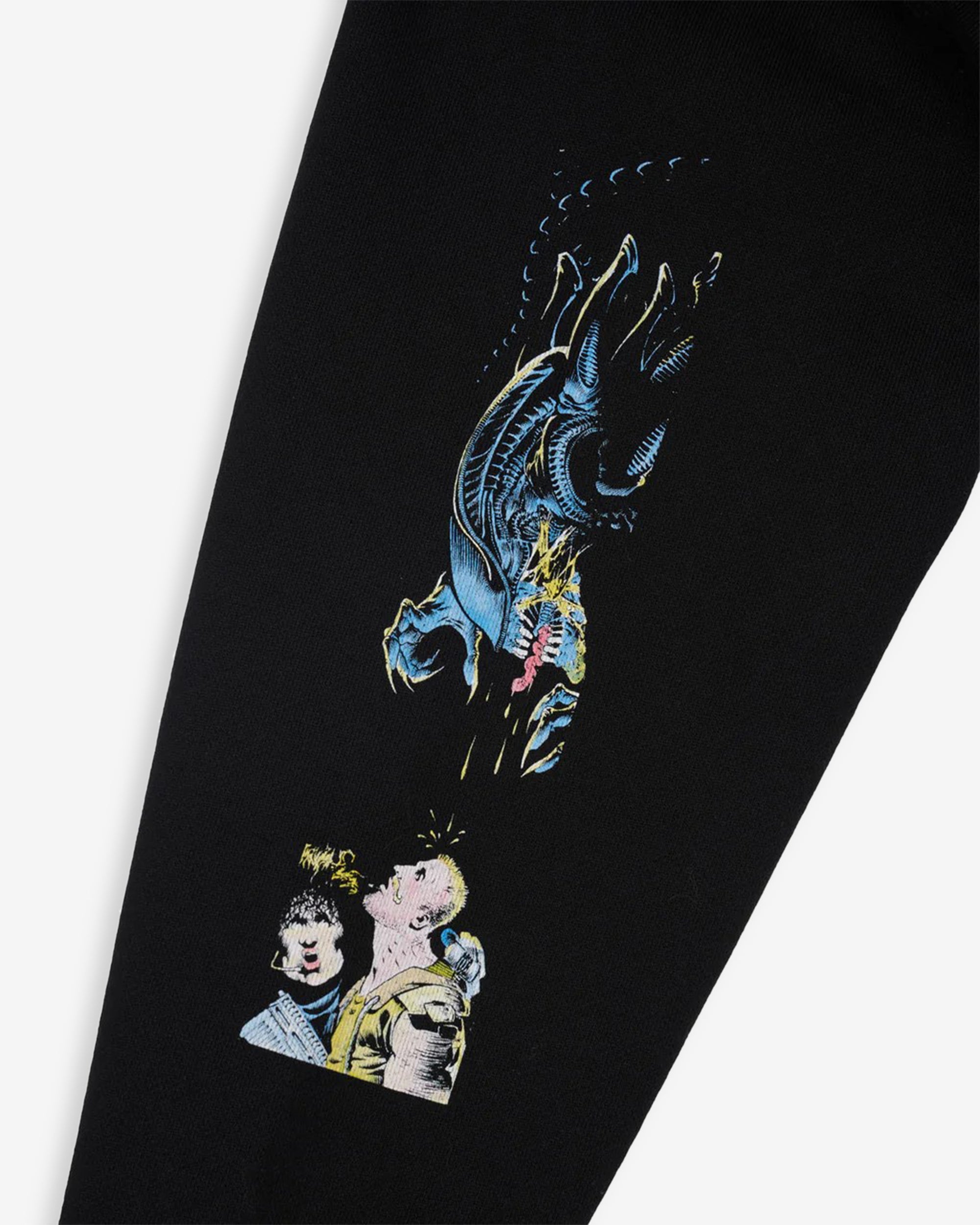 Brain Dead x Aliens - Men's Hoodie - (Black) view 4, Click to Zoom in