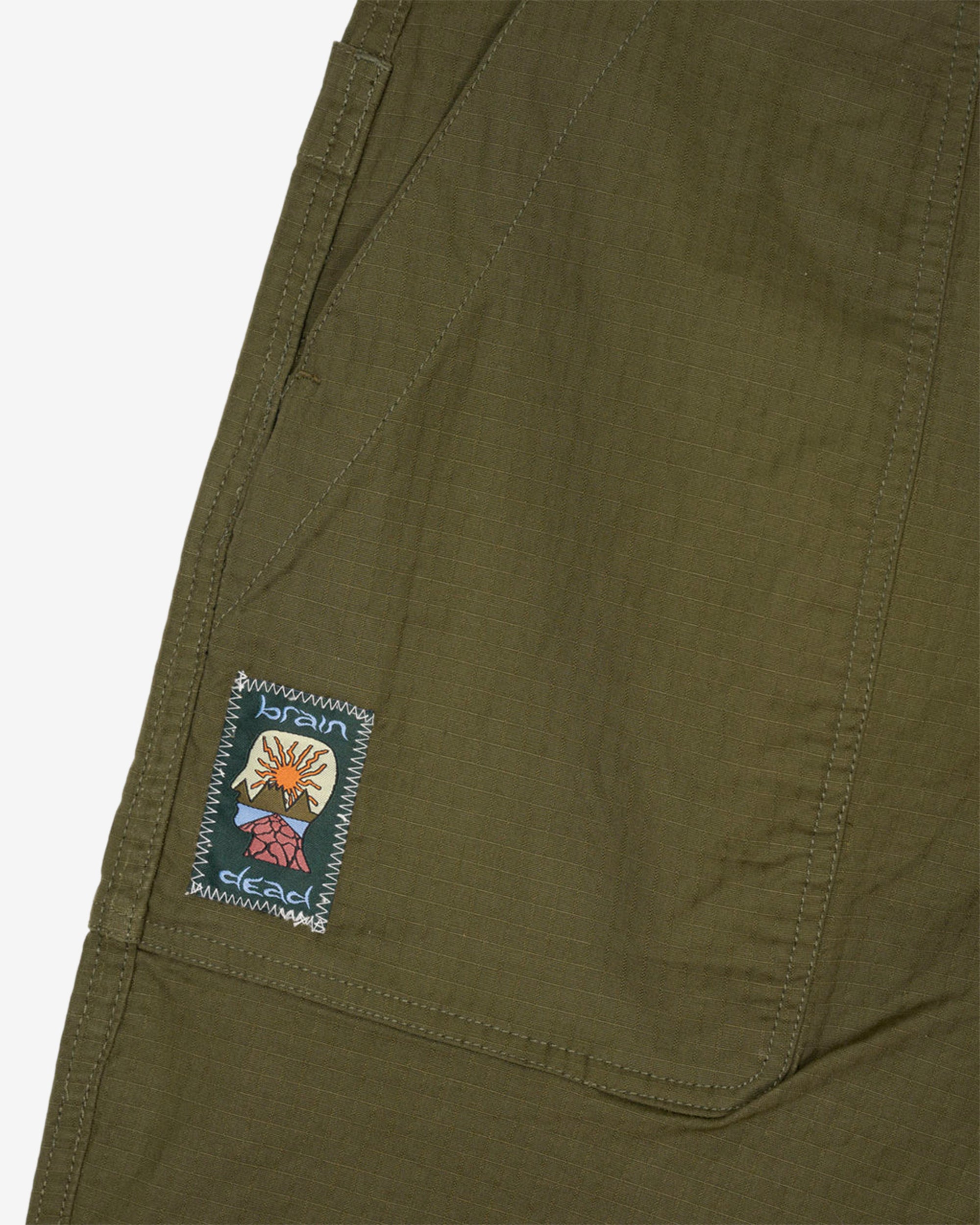 Brain Dead - Men's Equipment Fatigue Pants - (Olive) view 3, Click to Zoom in