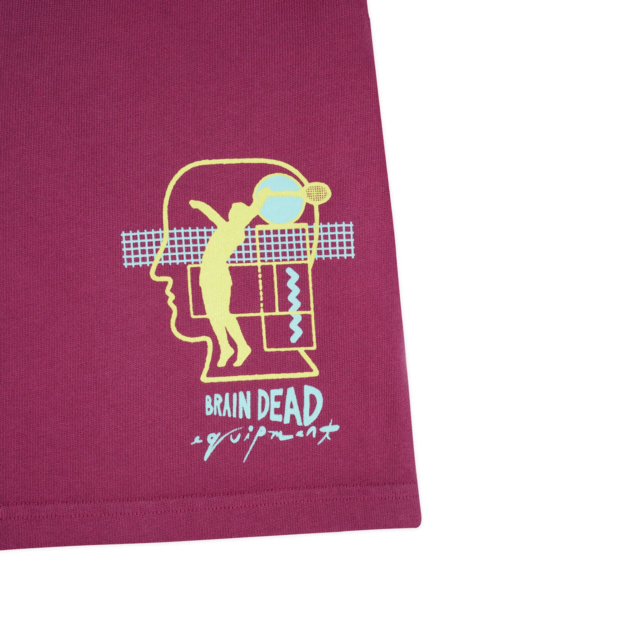 Brain Dead - Men's Tennis Jersey Short - (Plum) view 3, Click to Zoom in