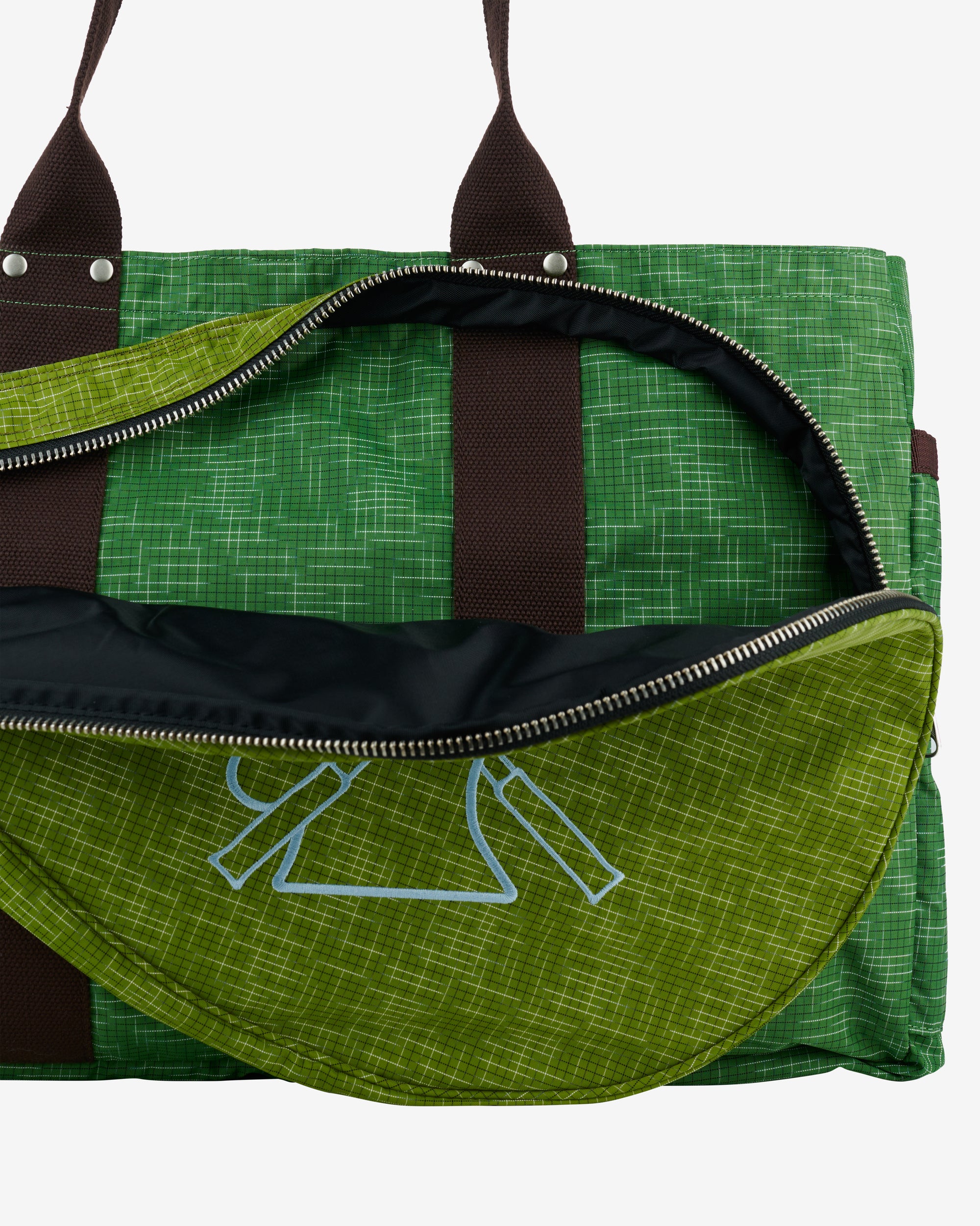 Brain Dead - Men's Equipment Tennis Tote - (Green/Multi) view 2, Click to Zoom in