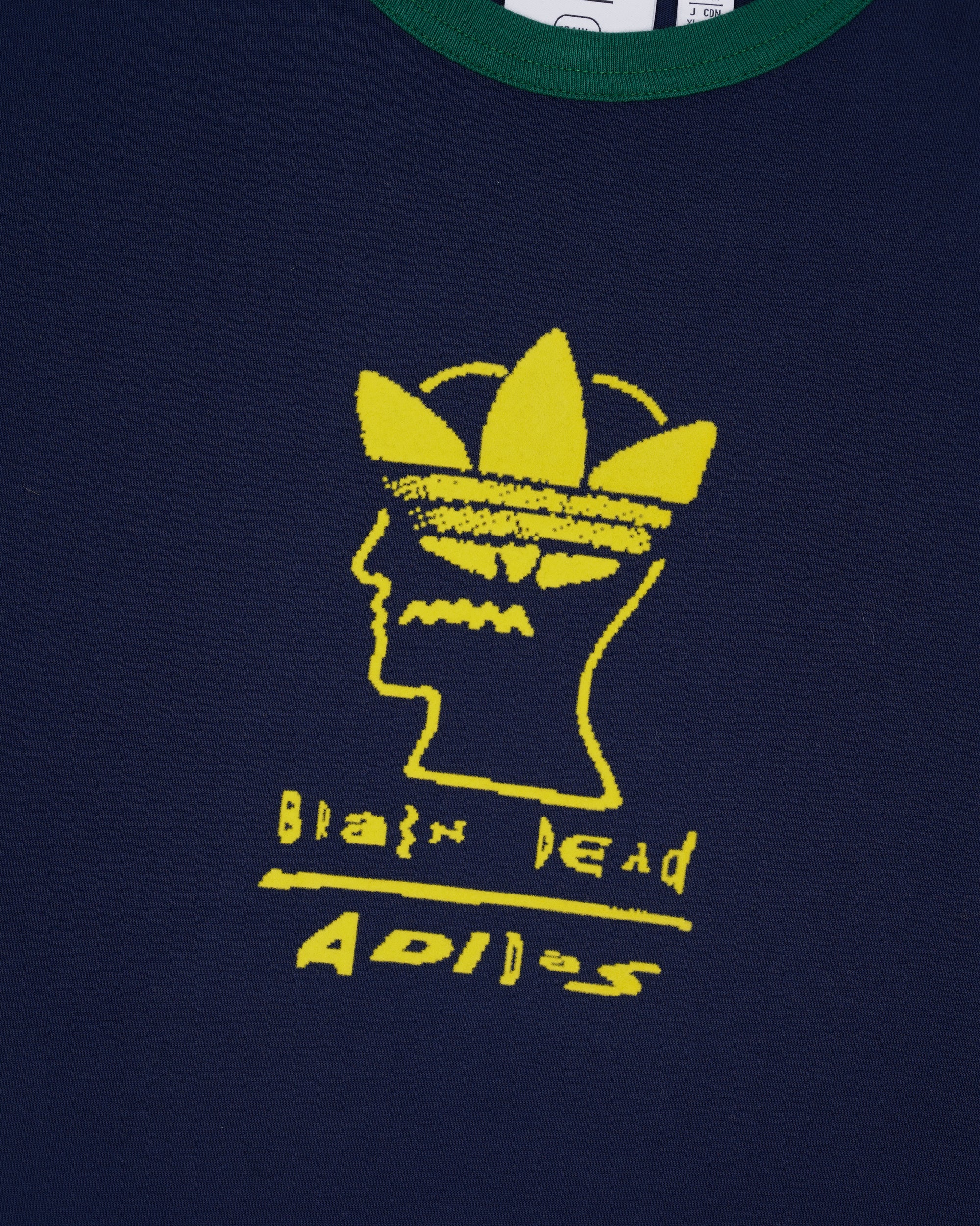 Brain Dead x Adidas - Men's Lockup T-Shirt - (Navy) view 3, Click to Zoom in