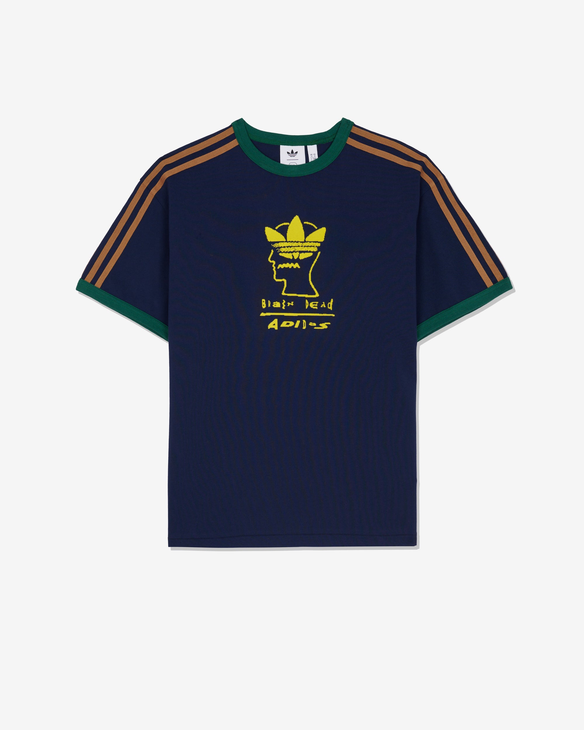 Brain Dead x Adidas - Men's Lockup T-Shirt - (Navy) view 1, Click to Zoom in