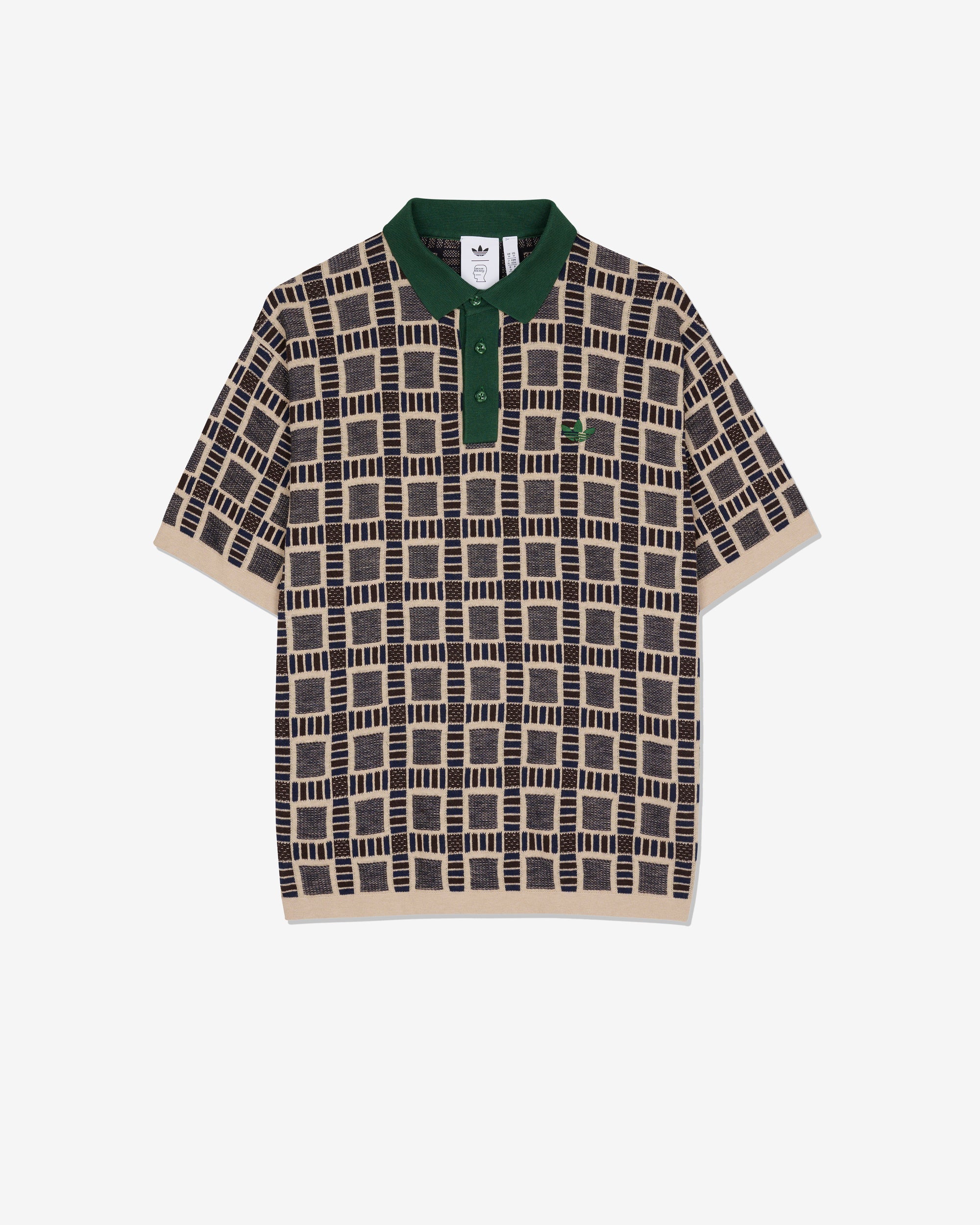 Brain Dead x Adidas - Men's Polo Shirt - (Brown/Multi) view 1, Click to Zoom in