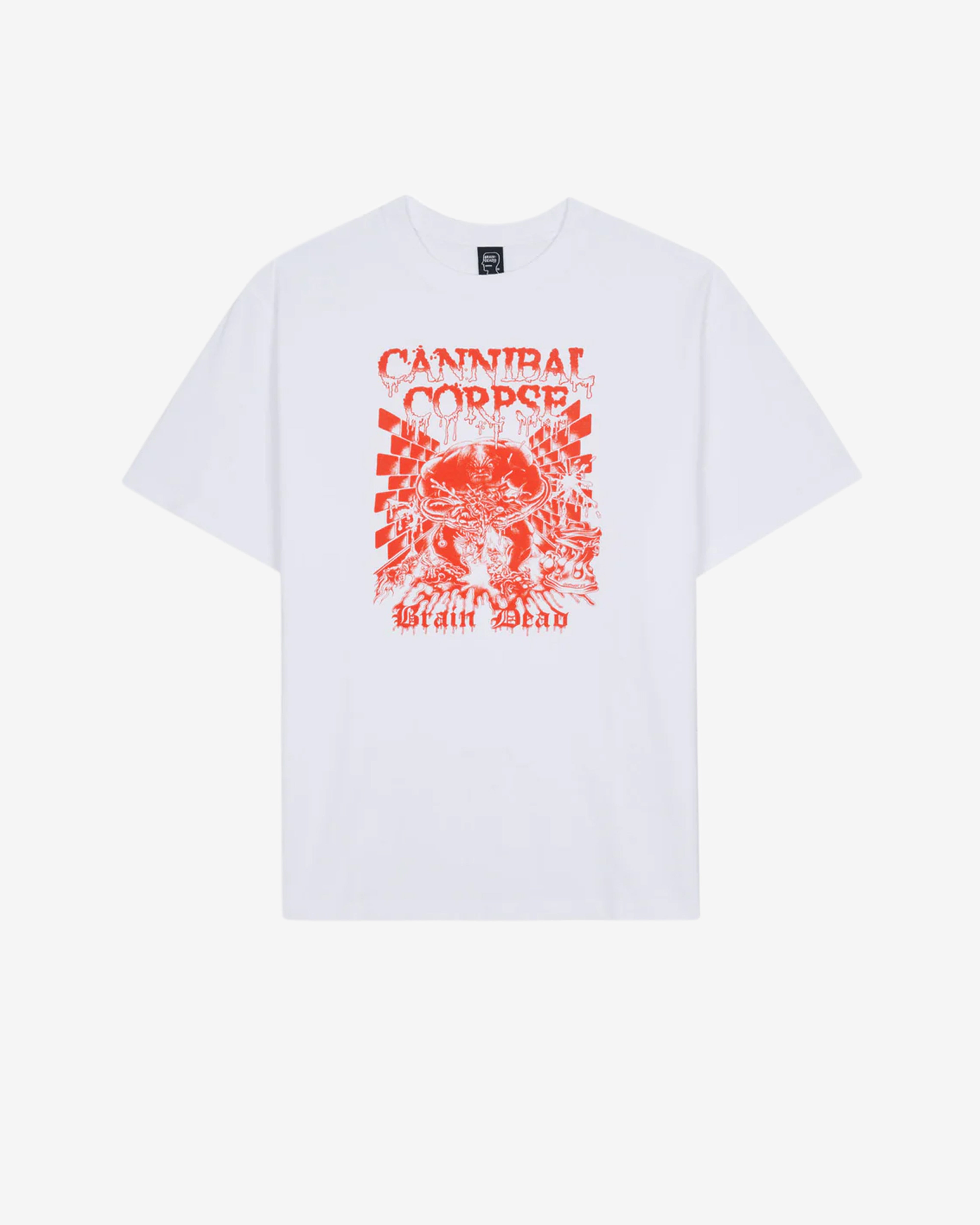Brain Dead: Cannibal Corpse Men's Splatter Brain T-Shirt (White