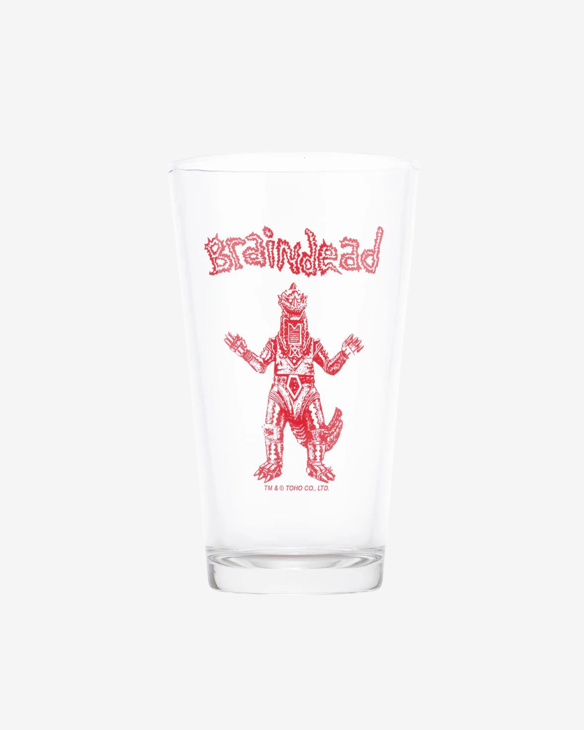 Brain Dead - Godzilla Mechagodzilla Pint Glass - (Clear) view 1, Click to Zoom in