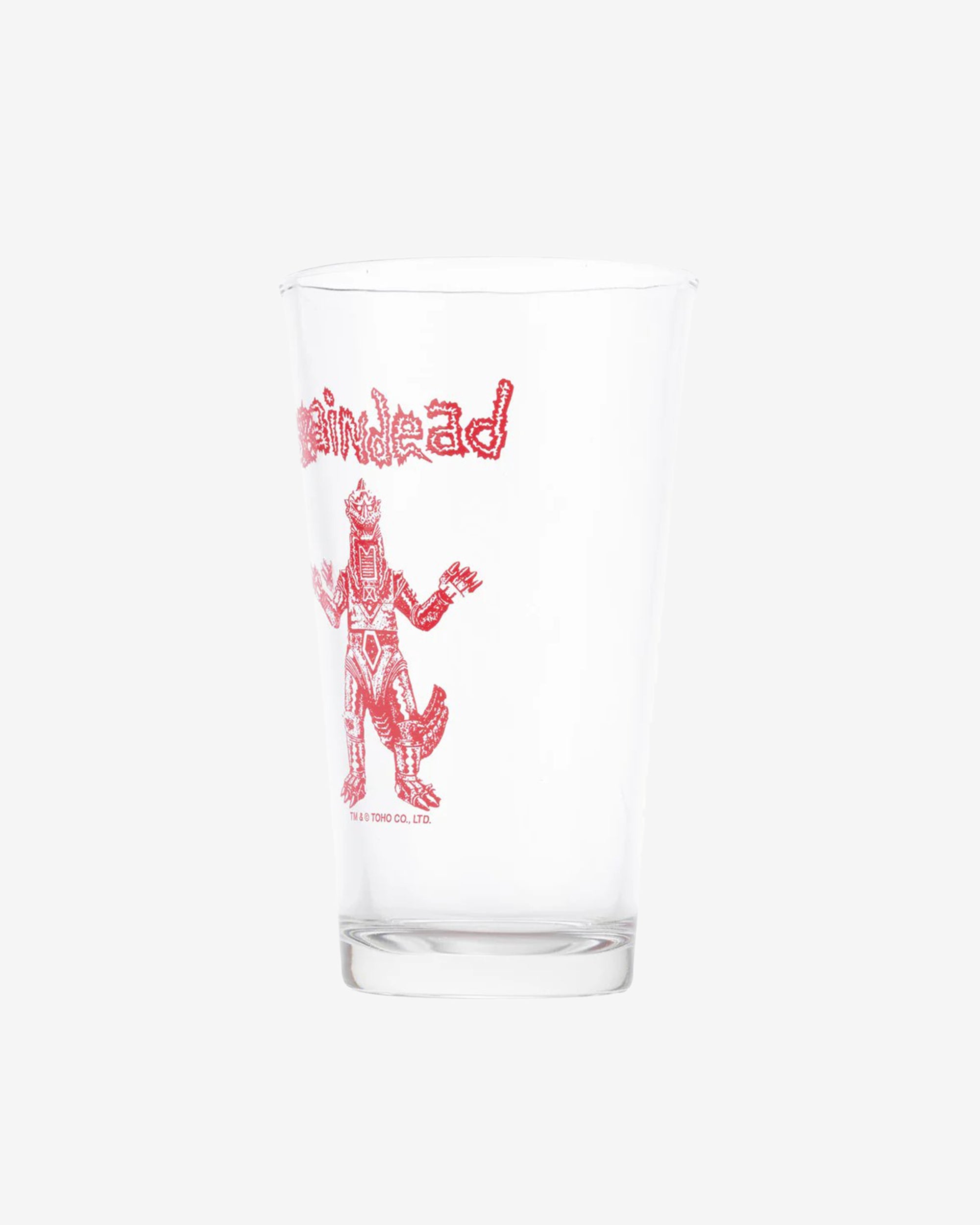 Brain Dead - Godzilla Mechagodzilla Pint Glass - (Clear) view 2, Click to Zoom in