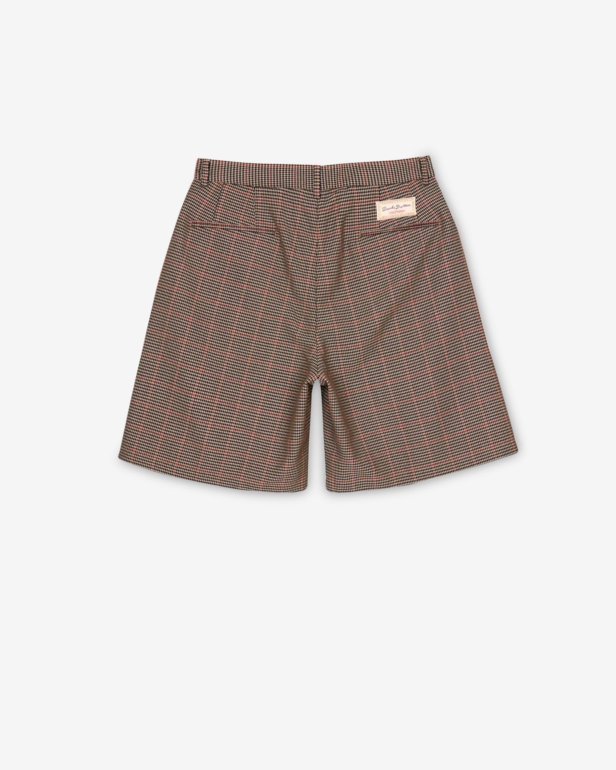 Brain Dead - Brooks Brothers Men's California Houndstooth Pleated Short - (Tan) view 2, Click to Zoom in