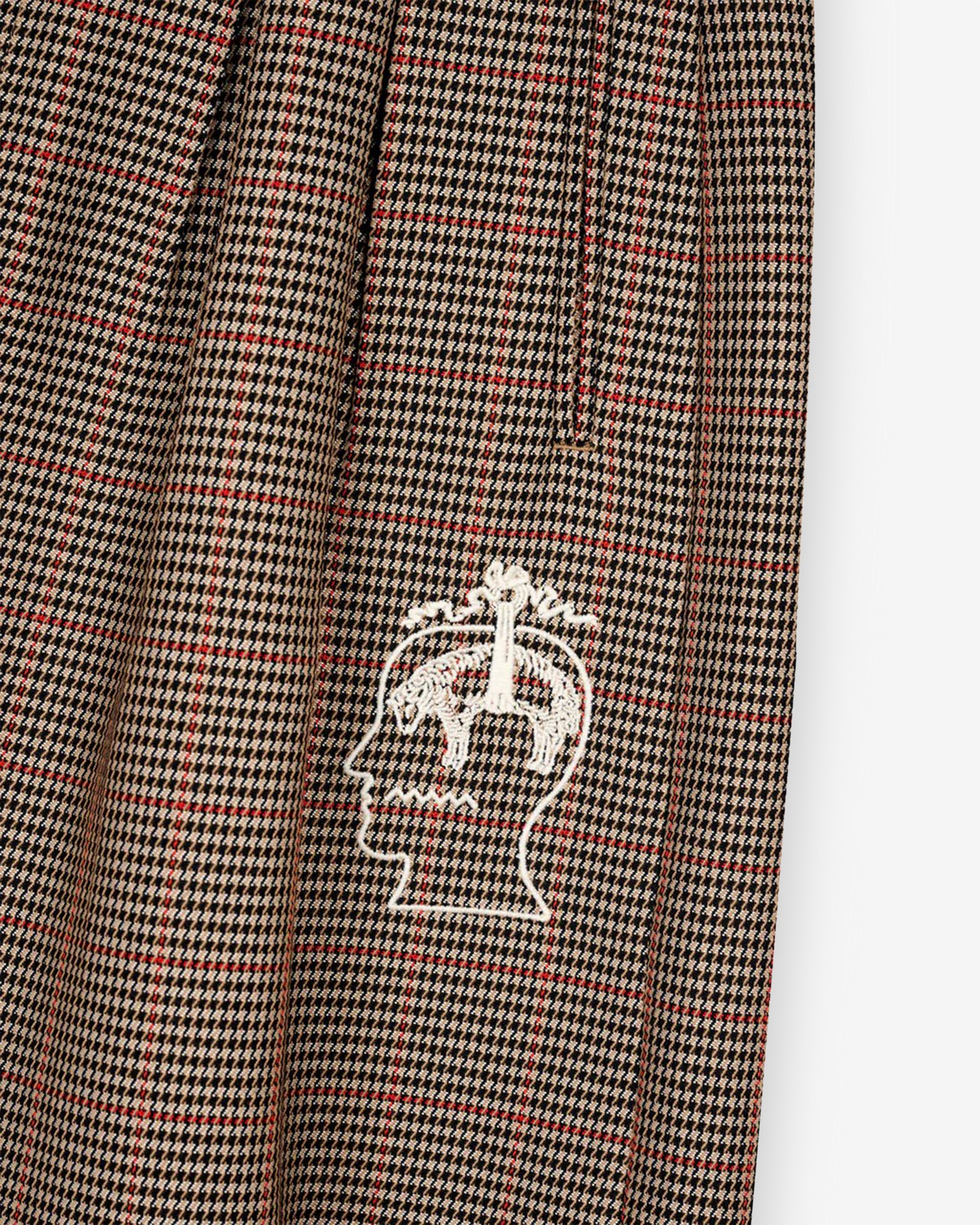 Brain Dead - Brooks Brothers Men's California Houndstooth Pleated Short - (Tan) view 3, Click to Zoom in