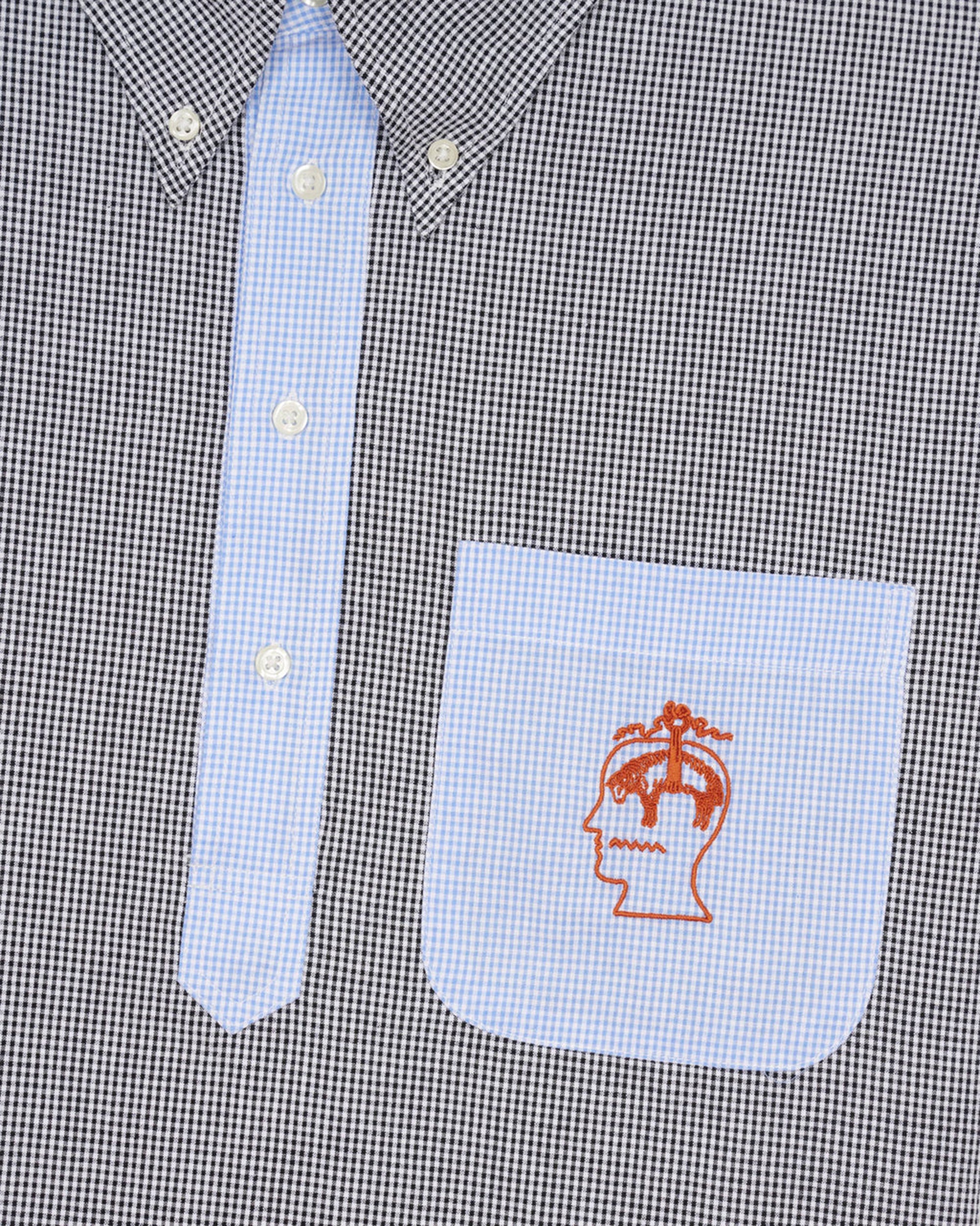 Brain Dead - Brooks Brothers Men's California Reverse French Seam Pullover Shirt - (Black Multi) view 3, Click to Zoom in