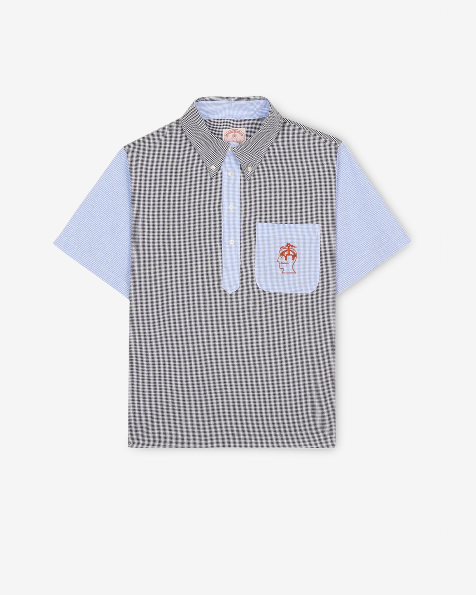 Brain Dead - Brooks Brothers Men's California Reverse French Seam Pullover Shirt - (Black Multi) view 1, Click to Zoom in