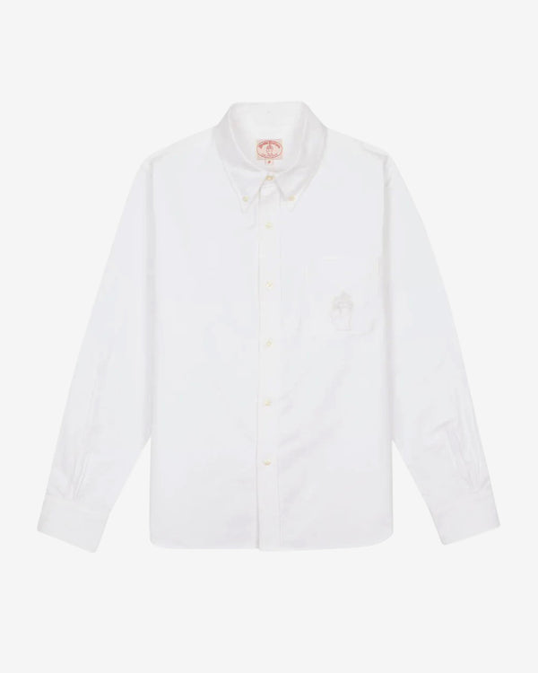 Brain Dead - Brooks Brothers Men's California Selvedge Oxford Button Up - (White)