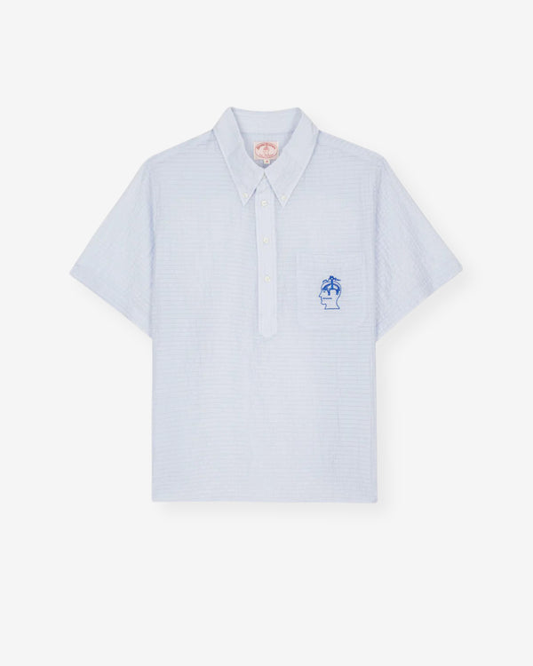 Brain Dead - Brooks Brothers Men's California Short Sleeve Pullover Shirt - (Ice)