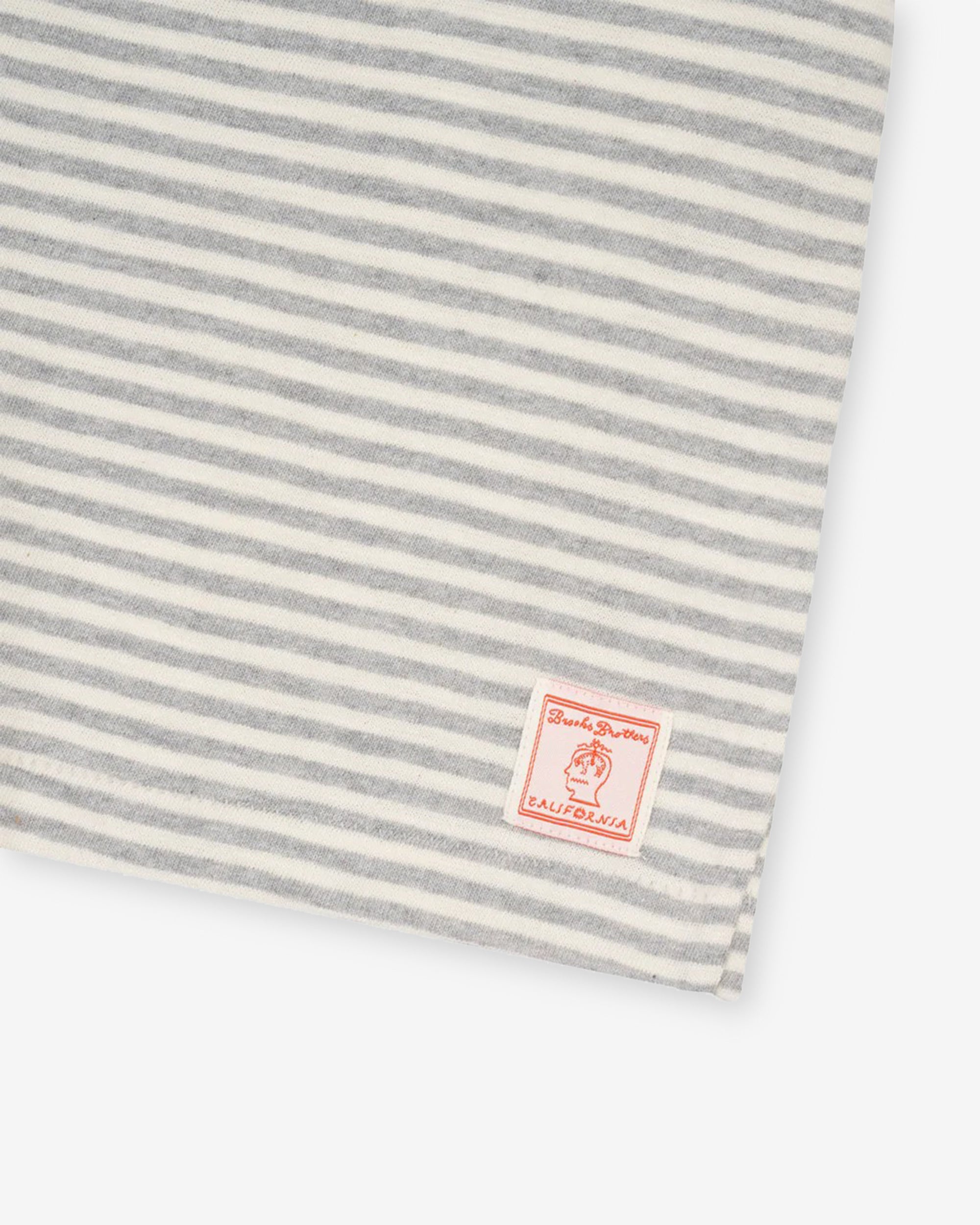 Brain Dead - Brooks Brothers Men's California Loose Knit Striped T-Shirt - (Natural) view 3, Click to Zoom in