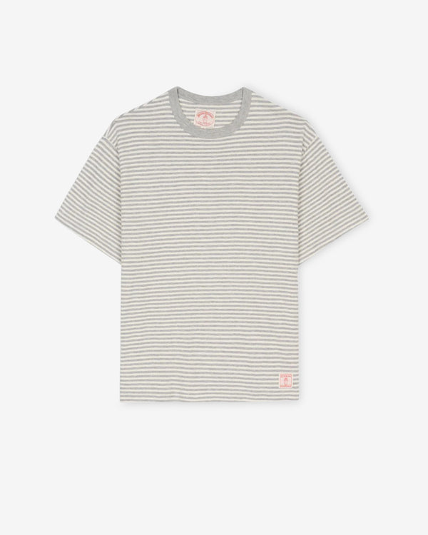 Brain Dead - Brooks Brothers Men's California Loose Knit Striped T-Shirt - (Natural)