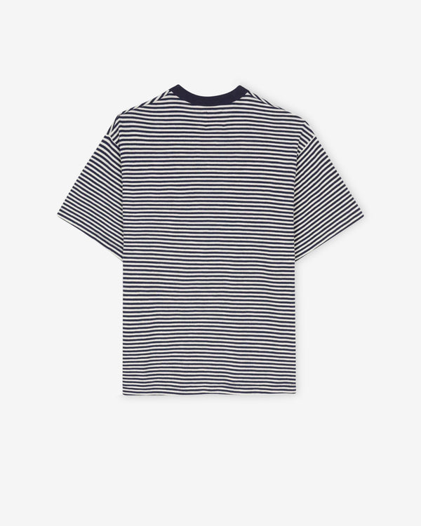 Brain Dead - Brooks Brothers Men's California Loose Knit Striped T-Shirt - (Navy)