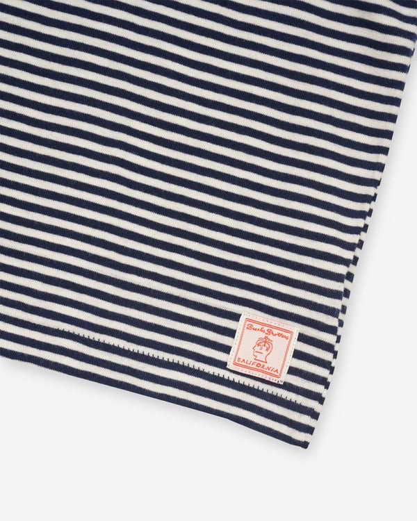 Brain Dead - Brooks Brothers Men's California Loose Knit Striped T-Shirt - (Navy)