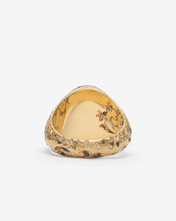 Castro - Bauhinia Signet Ring - (Yellow Gold)