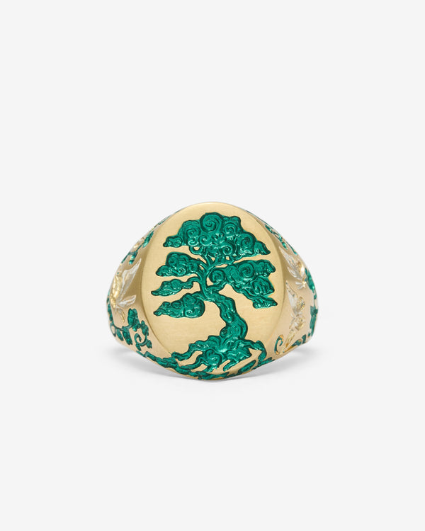 Castro - Tree Of Life Signet Ring - (Yellow Gold)