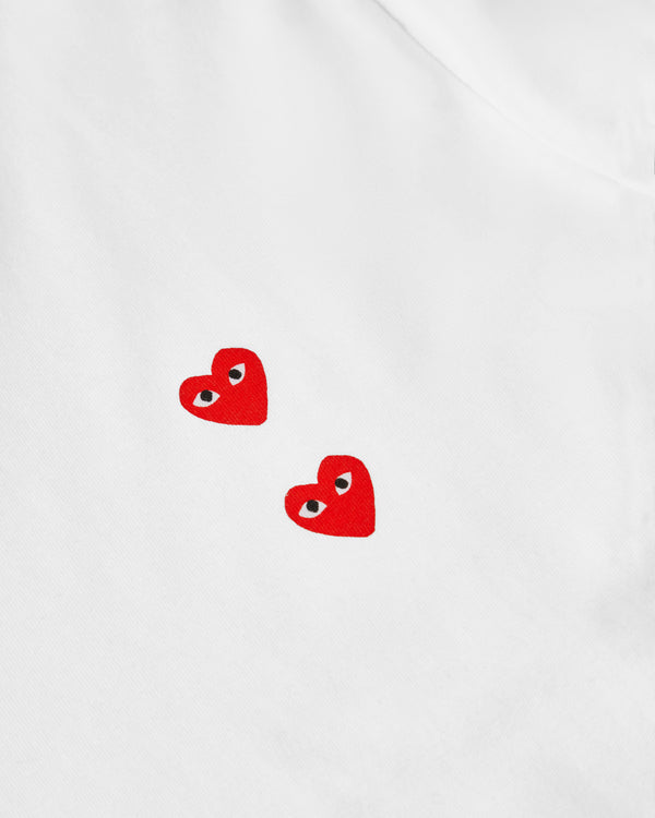 Play Comme des Garçons - Multi Red Heart Longsleeve T-Shirt - (White)