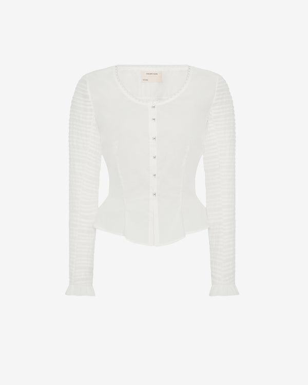 Colleen Allen - Women's Cotton Pintuck Top - (White)