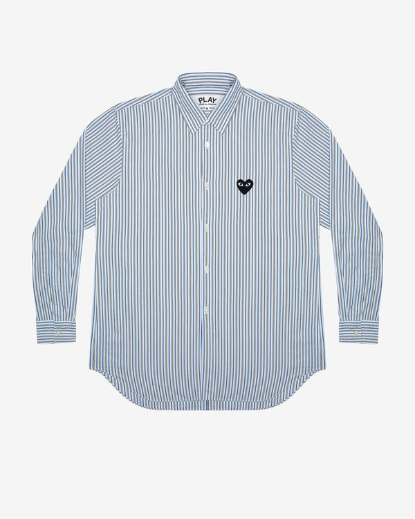 Play Comme des Garçons - Striped Shirt - (Blue/White/Black)