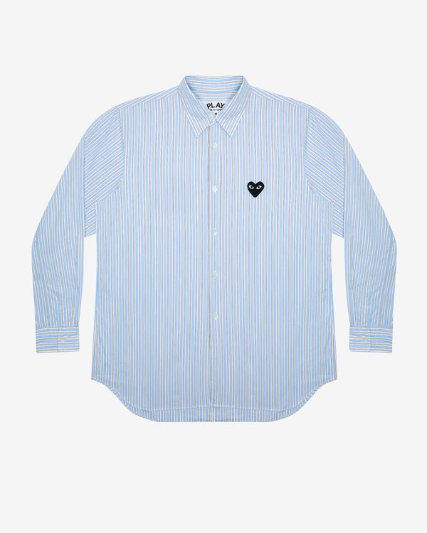Play Comme des Garçons - Striped Shirt - (Light Blue/White/Black)