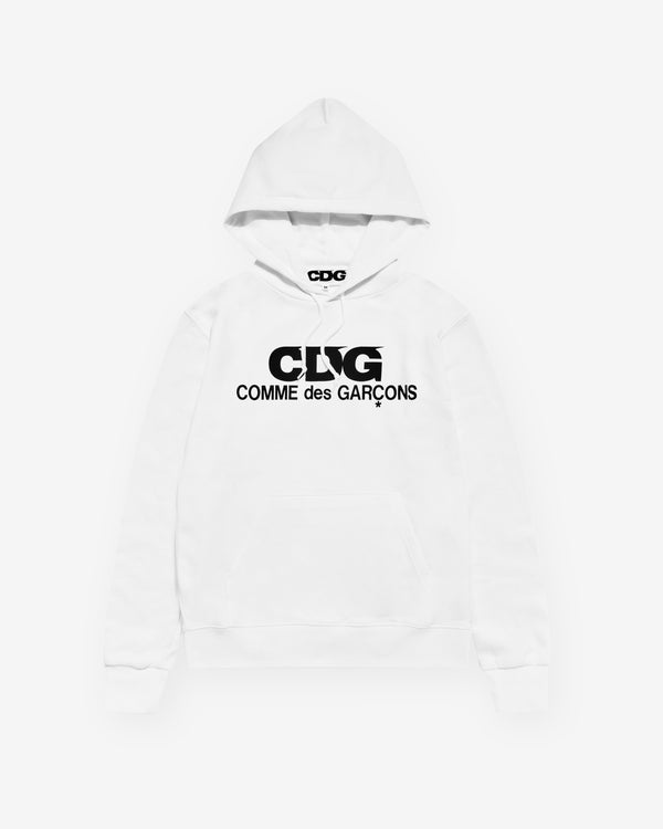 CDG - Logo Hooded Sweatshirt - (White)
