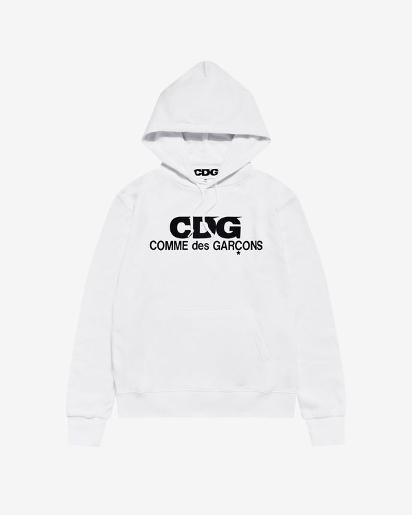 CDG - Logo Hooded Sweatshirt - (White)