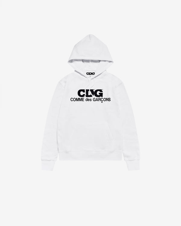 CDG - Logo Hooded Sweatshirt - (White)